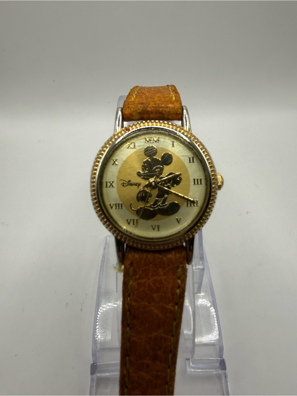Vintage Mickey Mouse Disney Seiko Women's Watch (New Battery) Brown Band MC0174 - Picture 7 of 11
